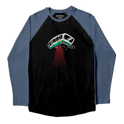 Ufo Bus | Kids Ghraphic Long Sleeve Baseball Tshirt - Kids Ghraphic Long Sleeve Baseball Tshirt - Jobedu Jordan