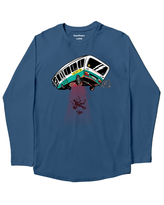 Ufo Bus | Kids Graphic Longsleeve Tshirt - Kids Graphic Longsleeve Tshirt - Jobedu Jordan