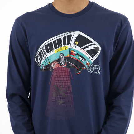 UFO Bus | Premium T-shirt Unisex Longsleeve Basic Cut - Premium T-shirt Unisex Longsleeve Basic Cut - Jobedu Jordan