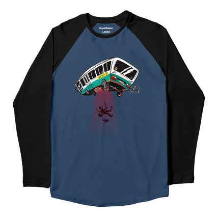 Ufo Bus | Unisex Baseball T-shirt - Graphic Baseball T-Shirt - Unisex - Jobedu Jordan