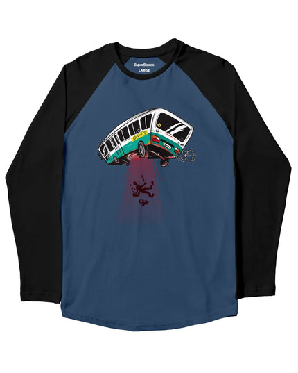 Ufo Bus | Unisex Baseball T-shirt - Graphic Baseball T-Shirt - Unisex - Jobedu Jordan