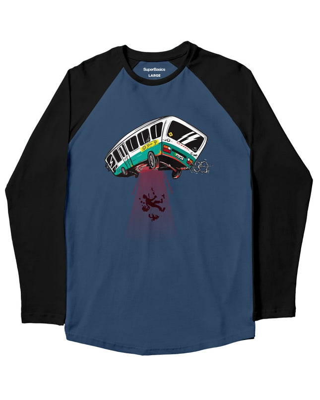 Ufo Bus | Unisex Baseball T-shirt - Graphic Baseball T-Shirt - Unisex - Jobedu Jordan