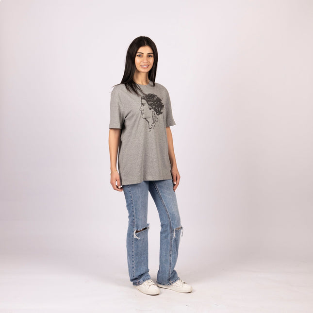 Um Kalthoum | Basic Cut T-shirt - Graphic T-Shirt - Unisex - Jobedu Jordan