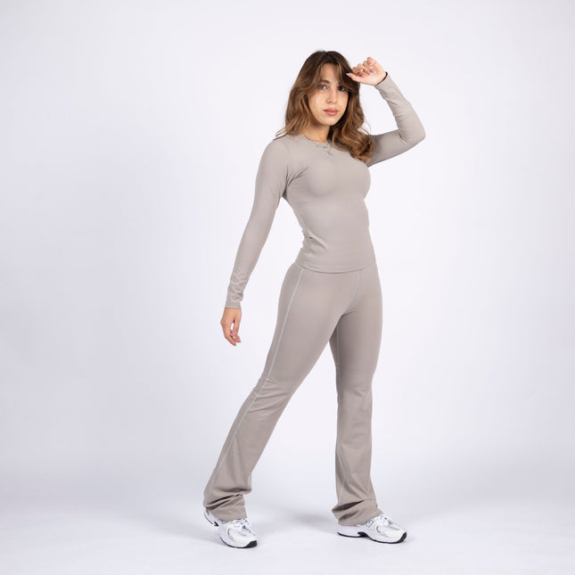 Warm Clay | Women's Soft Knit Long Sleeve Tshirt - Women's Soft Knit Long Sleeve Tshirt - Jobedu Jordan