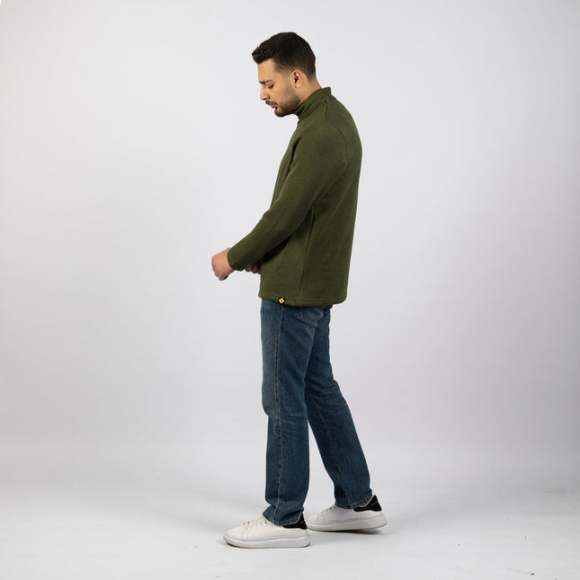 Army Green | Adult Quarter Zip Sweater - Adult Quarter Zip Sweater - Jobedu Jordan