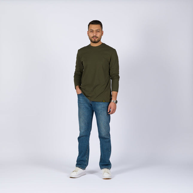 Army Green | Basic Adult Longsleeve Tshirt - Basic Adult Longsleeve Tshirt - Jobedu Jordan