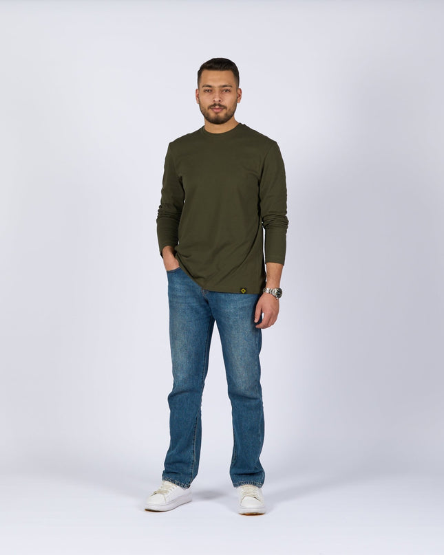 Army Green | Basic Adult Longsleeve Tshirt - Basic Adult Longsleeve Tshirt - Jobedu Jordan