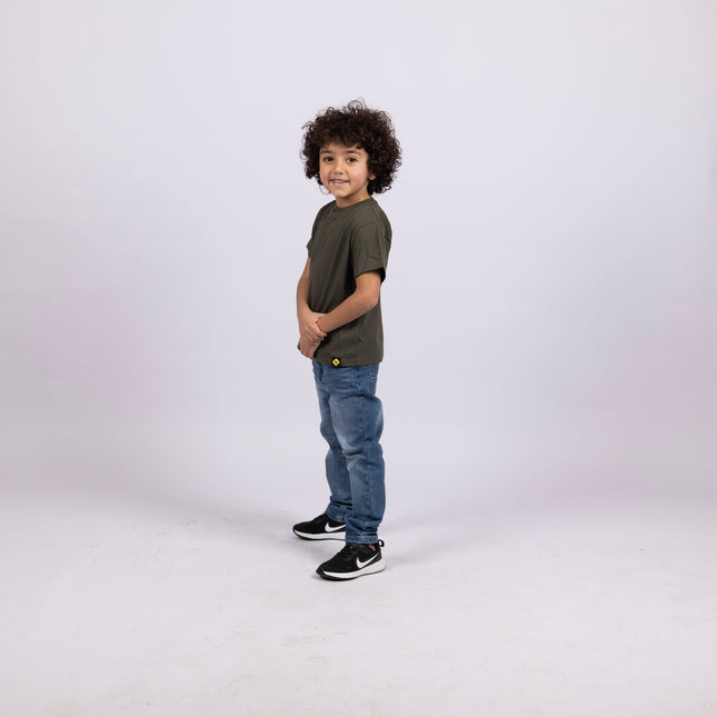 Army Green | Kid's Basic Cut T-shirt - Basic T-Shirt - Kids - Jobedu Jordan