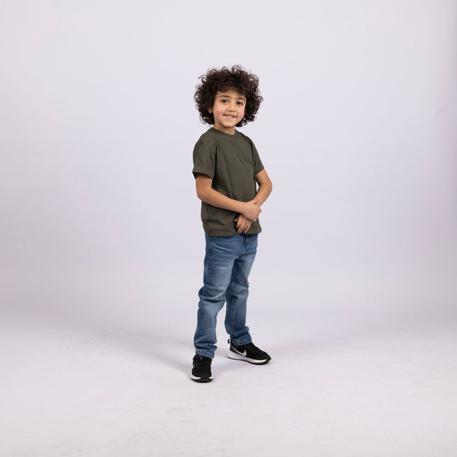 Army Green | Kid's Basic Cut T-shirt - Basic T-Shirt - Kids - Jobedu Jordan