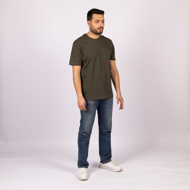 Army Green | Pocket Adult Tshirt - Basic Pocket Adult Tshirt - Jobedu Jordan
