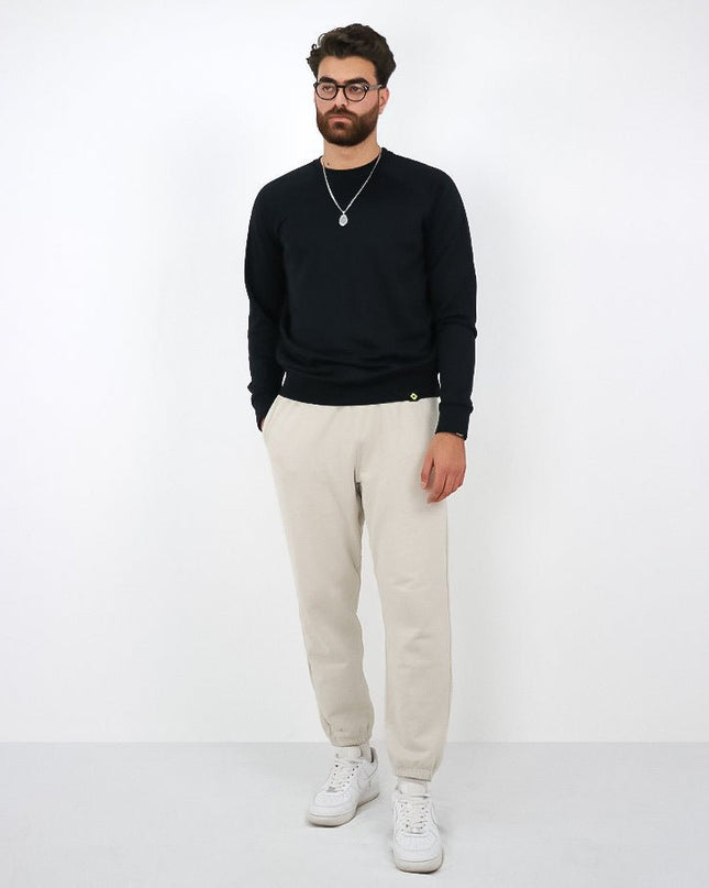 Basic - Black | Unisex Adult Light Tracksuit Sweatshirt - Basic - Unisex Light Tracksuit Sweatshirt - Jobedu Jordan