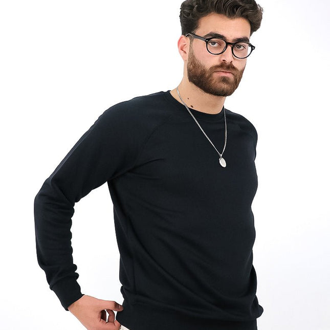 Basic - Black | Unisex Adult Light Tracksuit Sweatshirt - Basic - Unisex Light Tracksuit Sweatshirt - Jobedu Jordan