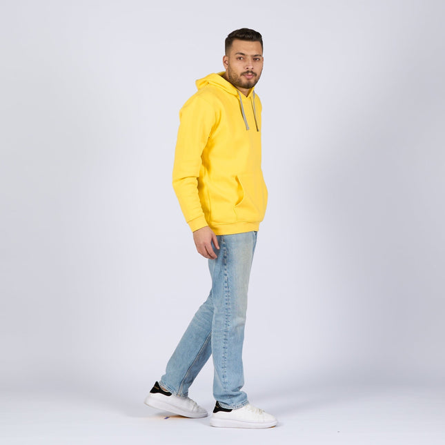 Basic - Lemon Yellow | Unisex Adult Light Hoodie - Basic Hoodie - Unisex - Jobedu Jordan