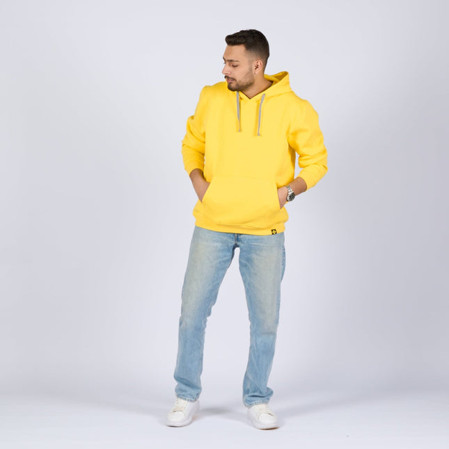 Basic - Lemon Yellow | Unisex Adult Light Hoodie - Basic Hoodie - Unisex - Jobedu Jordan