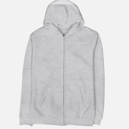 Basic - Light Grey Melange | Unisex Adult Zipup - Basic Zipup - Unisex - Jobedu Jordan