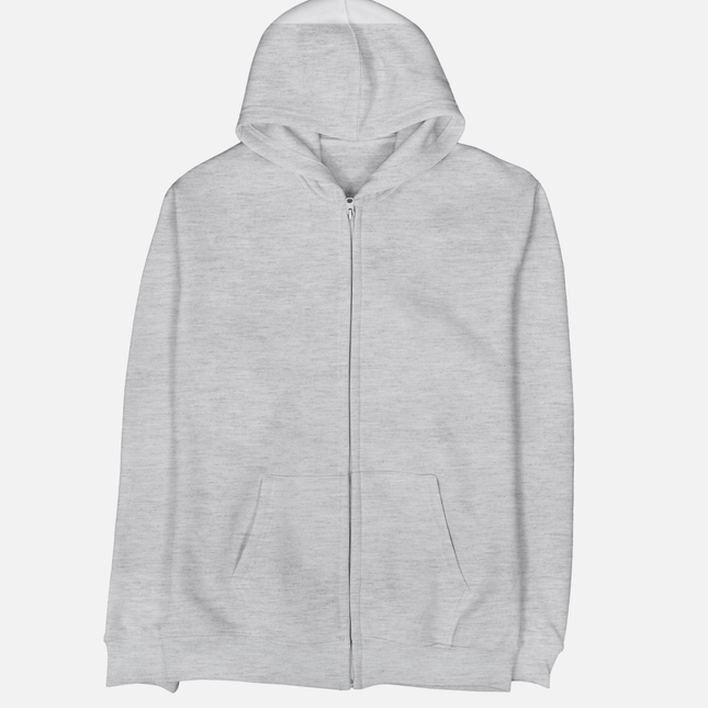 Basic - Light Grey Melange | Unisex Adult Zipup - Basic Zipup - Unisex - Jobedu Jordan