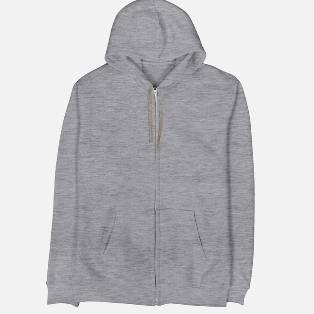 Basic - Medium Grey Melange | Unisex Adult Zipup - Basic Zipup - Unisex - Jobedu Jordan