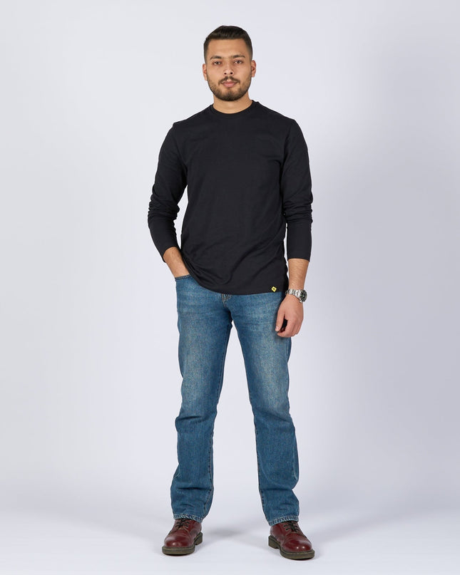 Black | Basic Adult Longsleeve Tshirt - Basic Adult Longsleeve Tshirt - Jobedu Jordan
