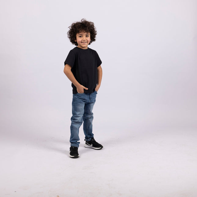 Black | Kid's Basic Cut T-shirt - Basic T-Shirt - Kids - Jobedu Jordan