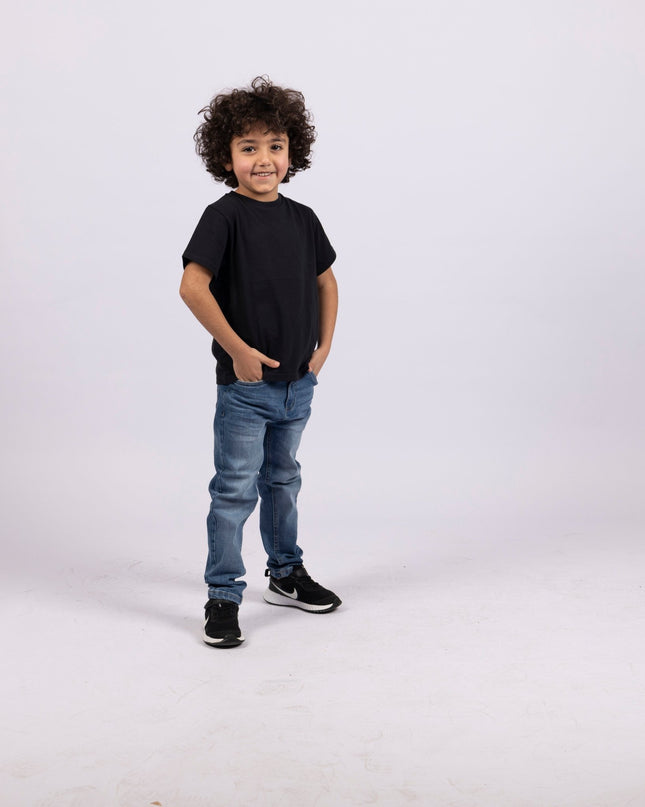 Black | Kid's Basic Cut T-shirt - Basic T-Shirt - Kids - Jobedu Jordan