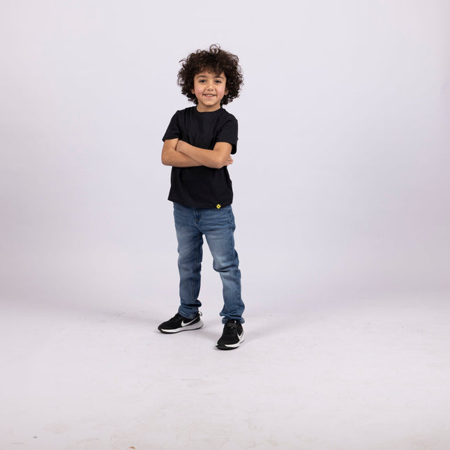 Black | Kid's Basic Cut T-shirt - Basic T-Shirt - Kids - Jobedu Jordan