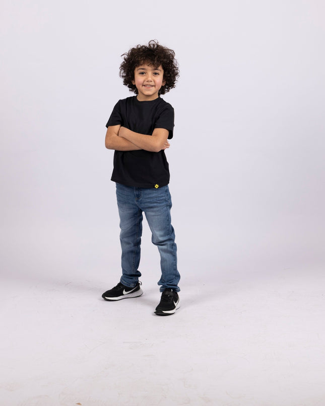 Black | Kid's Basic Cut T-shirt - Basic T-Shirt - Kids - Jobedu Jordan