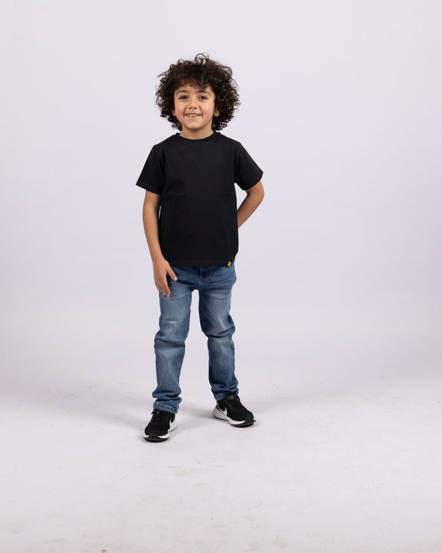 Black | Kid's Basic Cut T-shirt - Basic T-Shirt - Kids - Jobedu Jordan