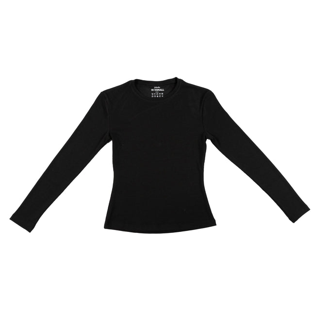 Black Soot | Women Ribbed Long Sleeve T-shirt - Ribbed Long Sleeve T-shirt - Jobedu Jordan