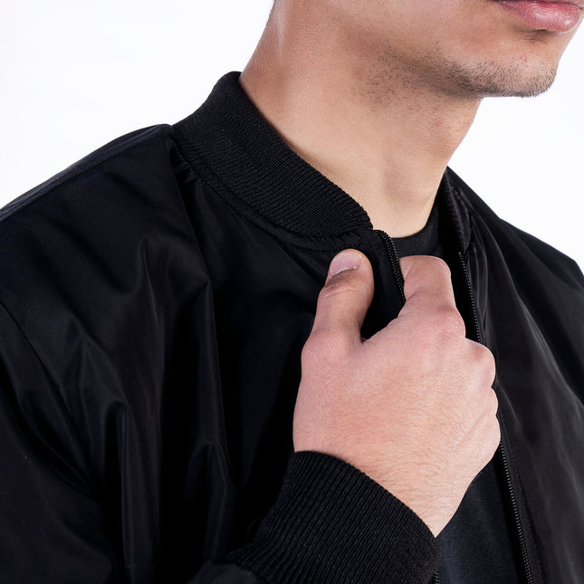 Black| Unisex Bomber Jacket - Unisex Bomber Jacket - Jobedu Jordan