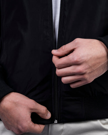 Black| Unisex Bomber Jacket - Unisex Bomber Jacket - Jobedu Jordan