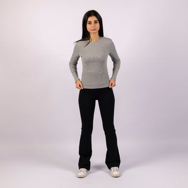 Black | Women Flare Leggings - Women Flare Leggings - Jobedu Jordan