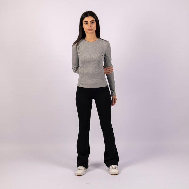 Black | Women Flare Leggings - Women Flare Leggings - Jobedu Jordan