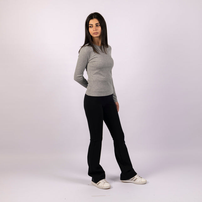 Black | Women Flare Leggings - Women Flare Leggings - Jobedu Jordan