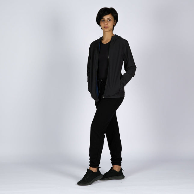 Black | Women Hooded Winterproof Jacket - Women's Jackets - Jobedu Jordan