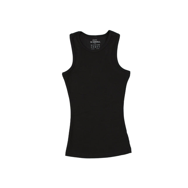 Black | Women Ribbed Tank Top T-Shirt - Ribbed Tank Top T- Shirt - Jobedu Jordan