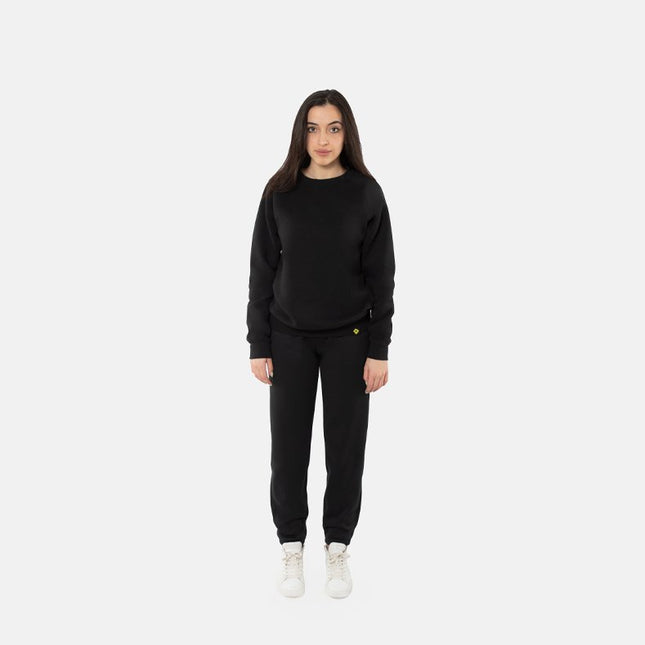 Black | Women's Straight Leg Jogger - Straight Cuffed Leg Jogger - Women - Jobedu Jordan