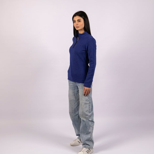 Braves Navy | Women Quarter Zip Sweater - Women Quarter Zip Sweater - Jobedu Jordan