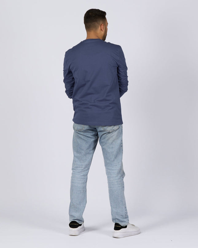 Burnt Navy Blue | Basic Adult Longsleeve Tshirt - Basic Adult Longsleeve Tshirt - Jobedu Jordan