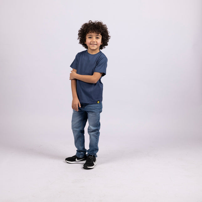 Burnt Navy Blue | Kid's Basic Cut T-shirt - Basic T-Shirt - Kids - Jobedu Jordan