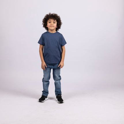 Burnt Navy Blue | Kid's Basic Cut T-shirt - Basic T-Shirt - Kids - Jobedu Jordan