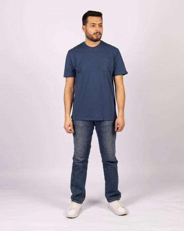 Burnt Navy Blue | Pocket Adult Tshirt - Basic Pocket Adult Tshirt - Jobedu Jordan