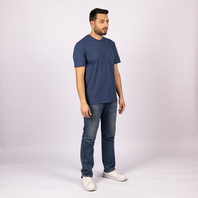 Burnt Navy Blue | Pocket Adult Tshirt - Basic Pocket Adult Tshirt - Jobedu Jordan