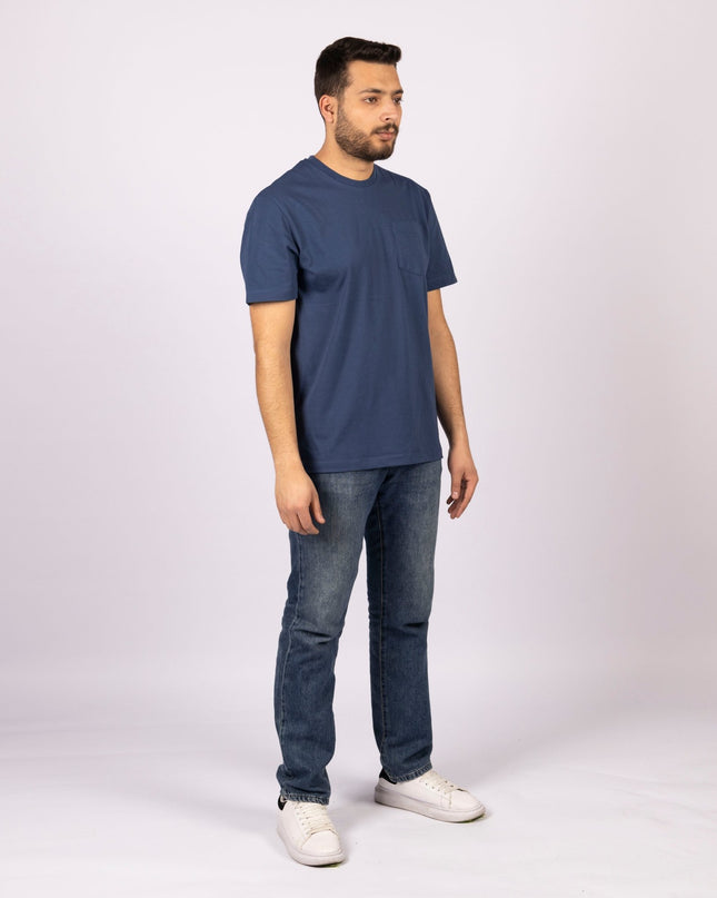 Burnt Navy Blue | Pocket Adult Tshirt - Basic Pocket Adult Tshirt - Jobedu Jordan