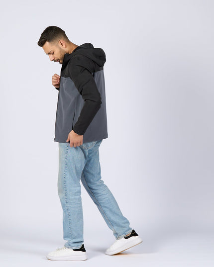 Charcoal - Black | Adult Hooded Winterproof Jacket - Jackets - Jobedu Jordan