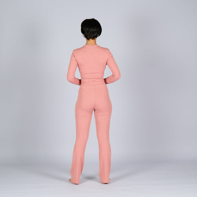 Coral Castle | Women Ribbed Long Sleeve T-shirt - Ribbed Long Sleeve T-shirt - Jobedu Jordan
