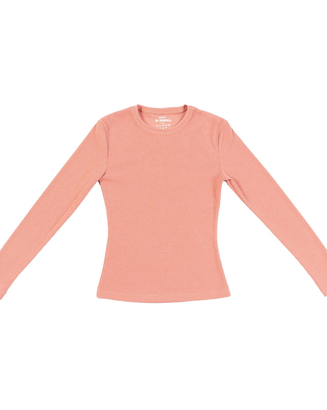 Coral Castle | Women Ribbed Long Sleeve T-shirt - Ribbed Long Sleeve T-shirt - Jobedu Jordan