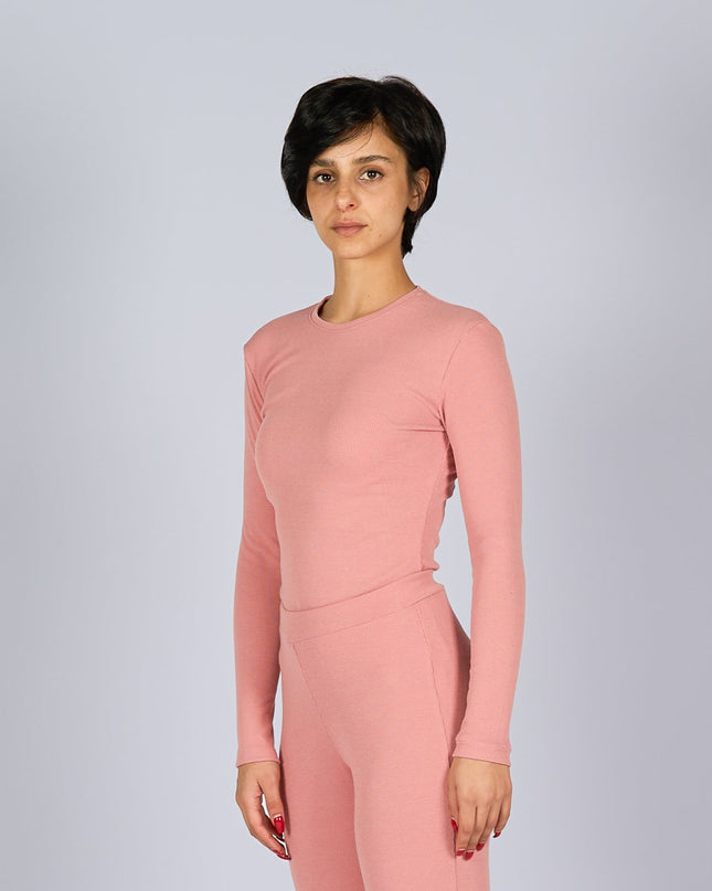 Coral Castle | Women Ribbed Long Sleeve T-shirt - Ribbed Long Sleeve T-shirt - Jobedu Jordan