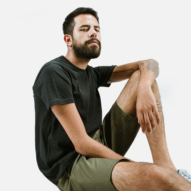 Crocodile Green | Men's Twill Short - Twill Shorts - Jobedu Jordan