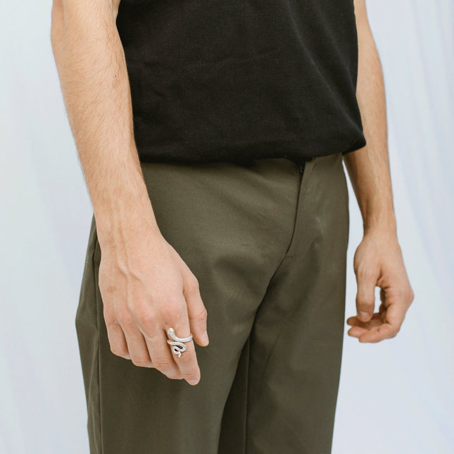 Crocodile Green | Twill Pants - Twill Pants - Jobedu Jordan