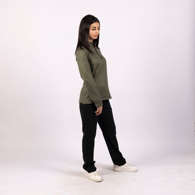 Crocodile | Women Quarter Zip Sweater - Women Quarter Zip Sweater - Jobedu Jordan